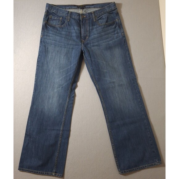 Banana Republic Jeans Mens 36x32 Blue Denim Relaxed Fit Straight Leg Casual - Picture 1 of 12
